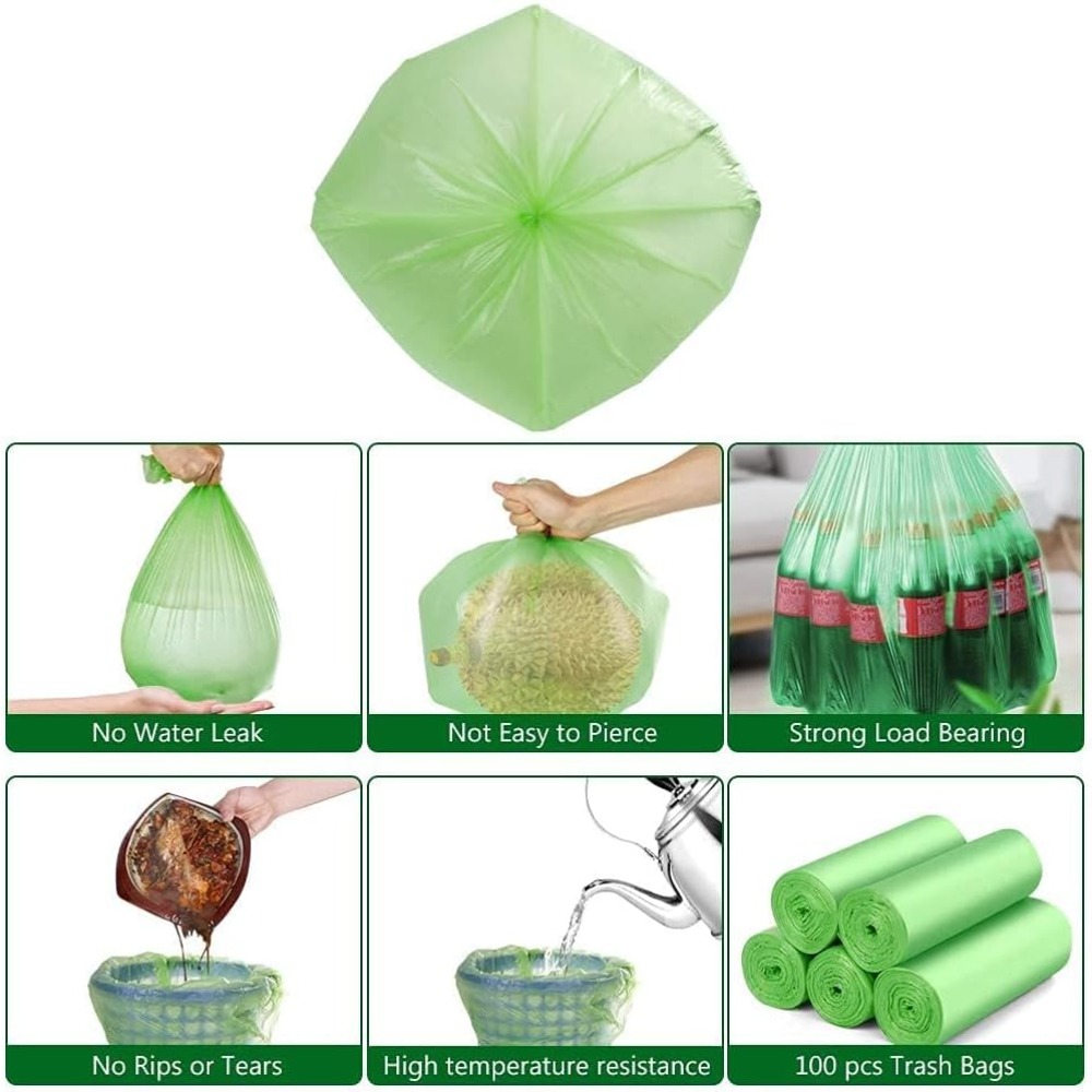 Biodegradable Bin Liner - Small Trash Bags 1.2 Gallon (5L)