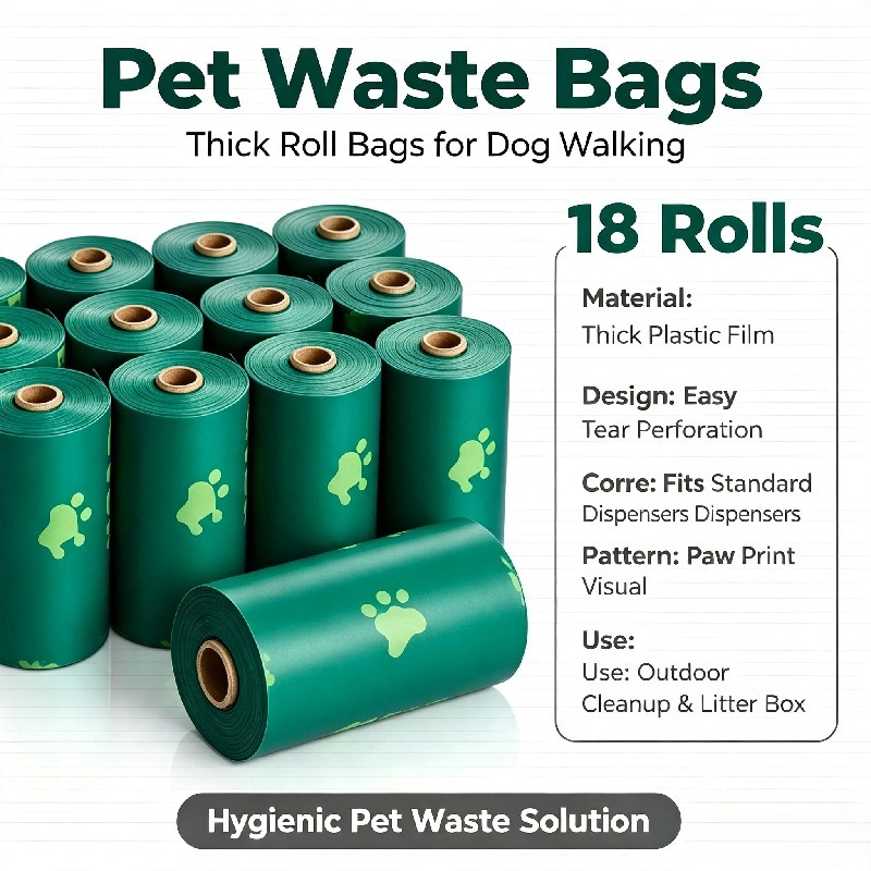 Biodegradable Bin Liner - 18 Rolls Dog Poop Bags, 270