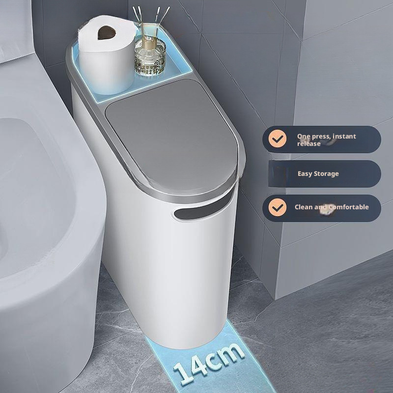 Press Type Slender Trash Can w - огляд і ціна Compost Bin Countertop