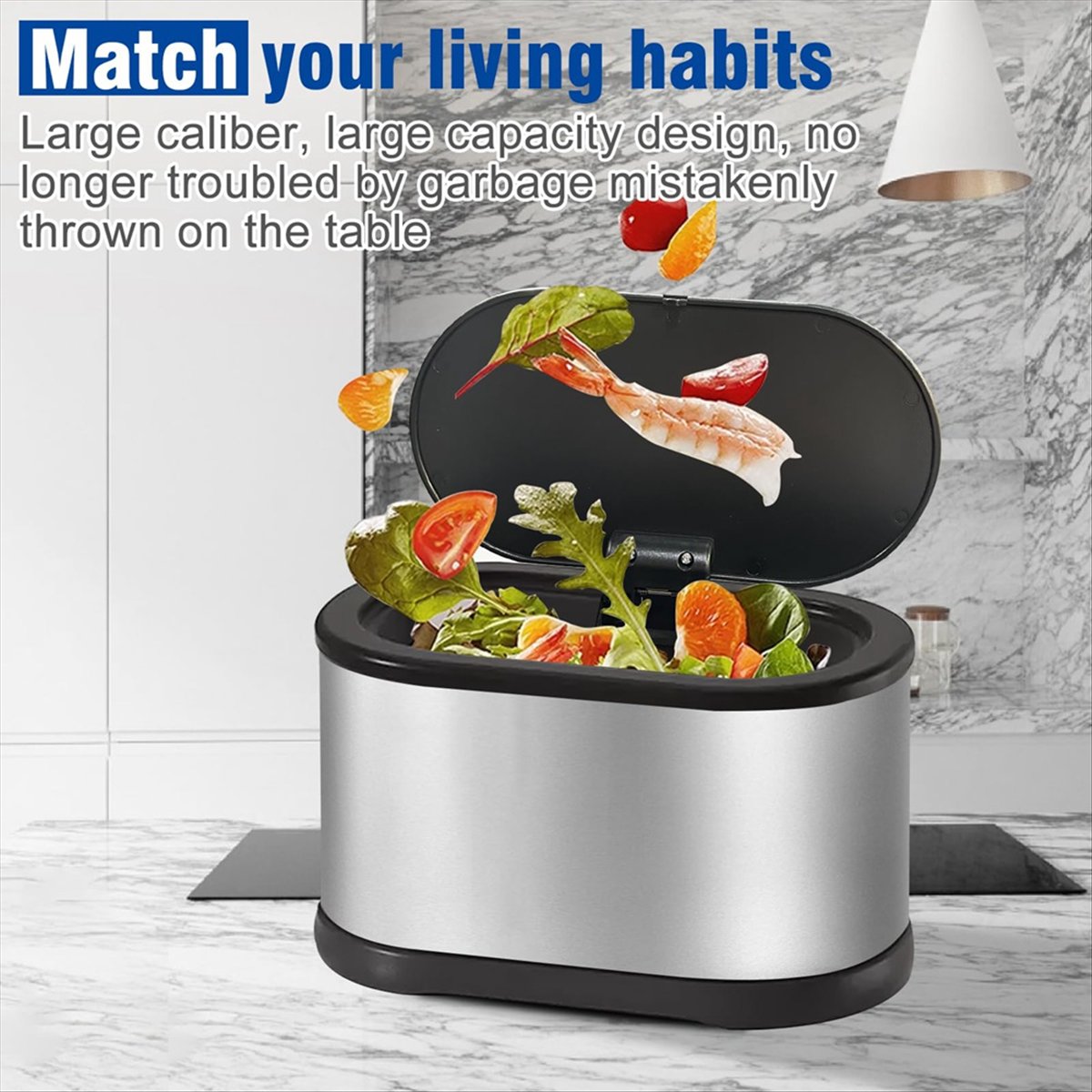 MALL Mini Trash Can with Lid,  - огляд і ціна Compost Bin Countertop