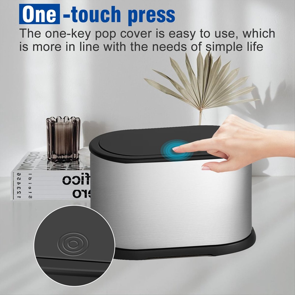MALL Mini Trash Can with Lid,  - огляд і ціна Compost Bin Countertop
