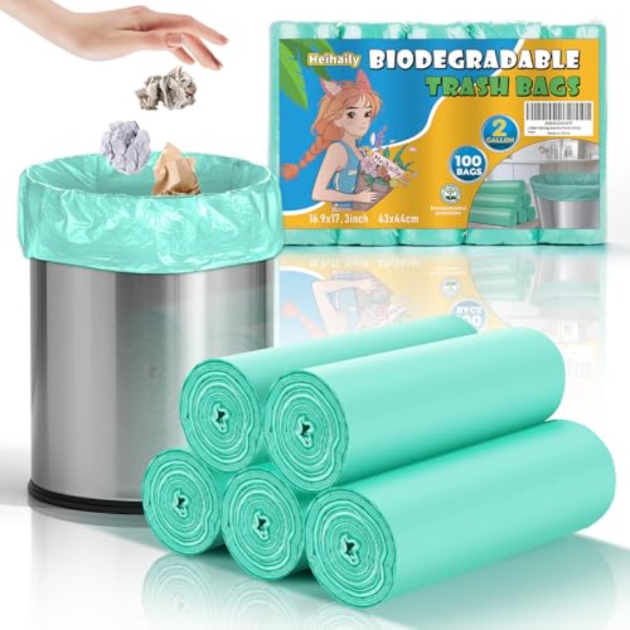 2 Gallon Mini Green Trash Bag  - огляд і ціна Biodegradable Bin Liner