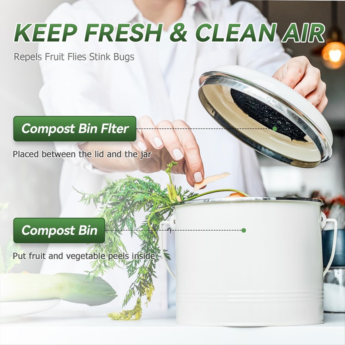 A92G New Compost Bin Filter, 6 - огляд і ціна Compost Bin Countertop